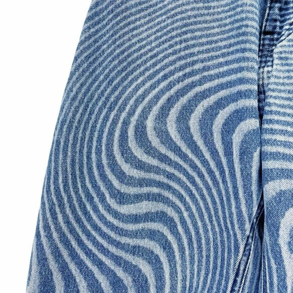 NWT BDG Rih Extreme Baggy Jean Blue Swirl Multi Streetwear Jeans Size 24 | 00 - Picture 5 of 14